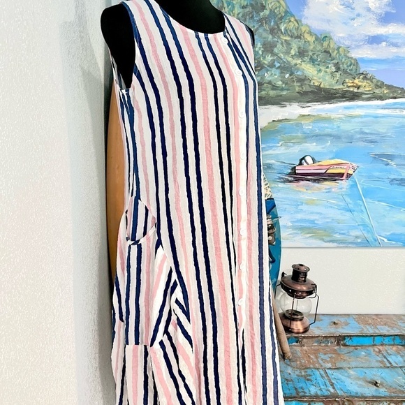 Pasha, Lightweight,Crinkle-Crepe Dress, Fun Outside Pockets,So Easy to Wear, S - Picture 4 of 11